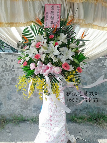 追思高架花籃雲林花店雅楓花藝設計實體花店二十七年(1996開業)