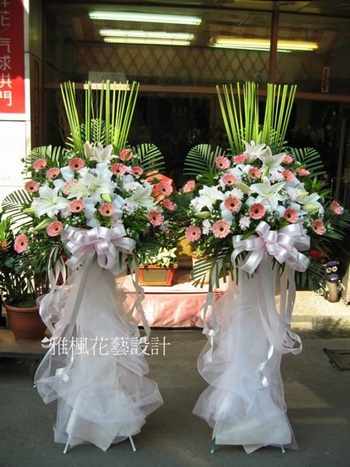 素雅喪禮花籃推薦竹山花店外送服務