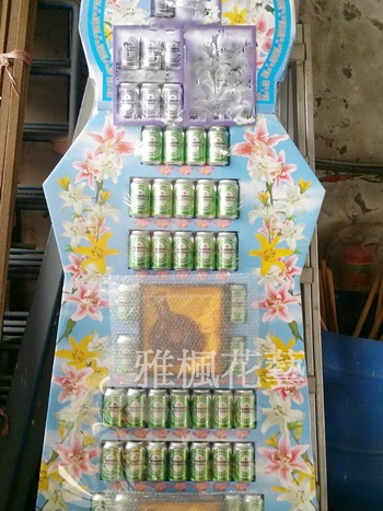 九層平面罐頭籃海尼根啤酒+洋酒72-4-60系列_送罐頭籃到殯儀館服務推薦0935768477雅楓花店
