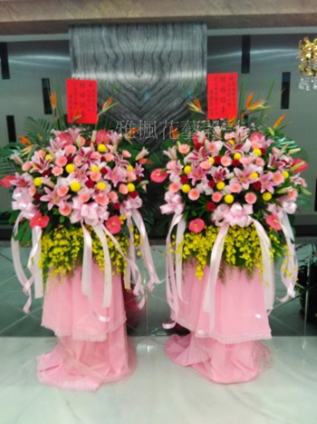 大型羅馬花柱喜氣!!高雅!!(文定_結婚_歸寧_喜慶任何場合都適合喔)一對(二柱)