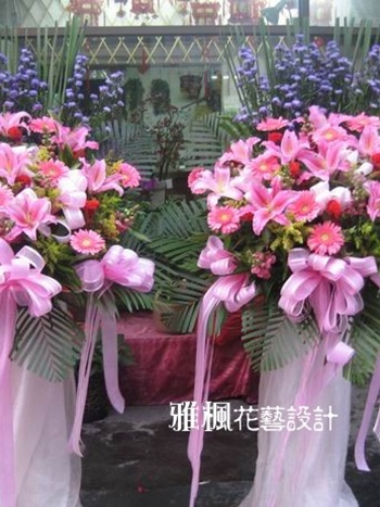 鮮花花柱_開幕.新居落成.榮陞.廟慶聖誕.文定.結婚.歸寧.喜慶任何場合都適合喔_雅楓花藝設計花店