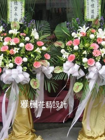 喪事鮮花花柱員林花店代送殯儀館