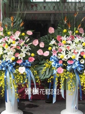 高雅_大型羅馬花柱追思公祭外送推薦0935768477雅楓花店