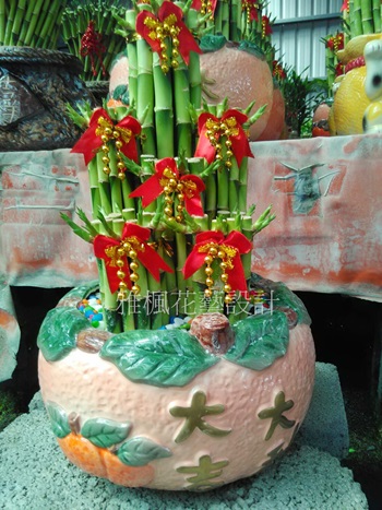 大吉大利開運竹盆栽送霧峰區推薦048352299雅楓花店