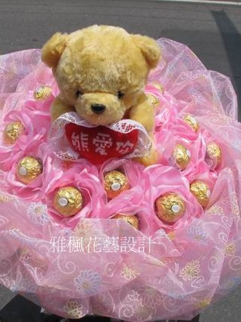 甜蜜滋味金莎花束