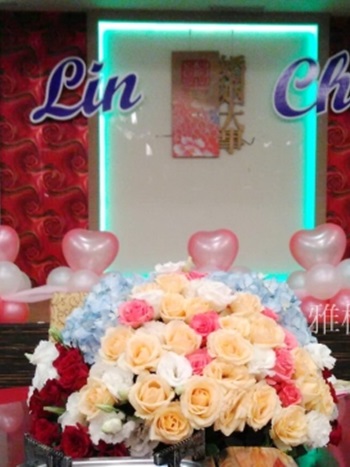.幸福進行曲_主桌四面盆花 ( 文定.新婚.結婚.主桌盆花.適合各種喜慶場合 )