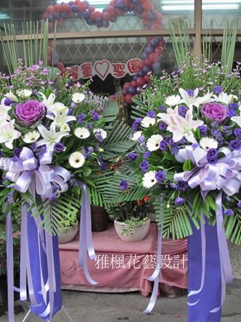 埔里殯儀館最美的祝福紫色花籃外送推薦埔里花店(告別式弔唁，公祭追思，任何場合都適合喔)雅楓花藝設計