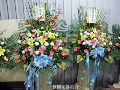 悼念場合鮮花花柱_南投花店喪事花柱外送