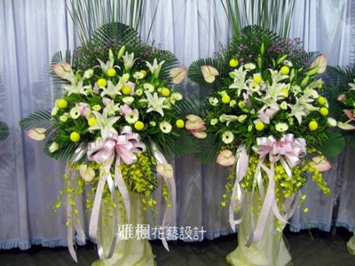 大方!!質感高!!大型鮮花花柱推薦台中花店雅楓花藝