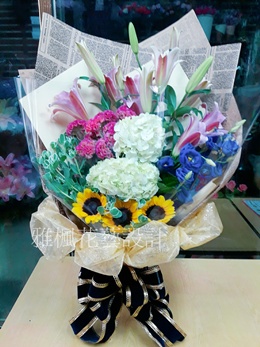 春色綻放進行曲大型花束彰化花店