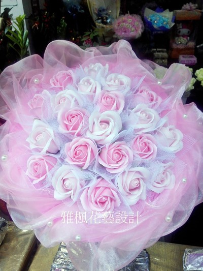 溫柔宣言_21朵粉色玫瑰_彰化花店送花推薦雅楓花藝