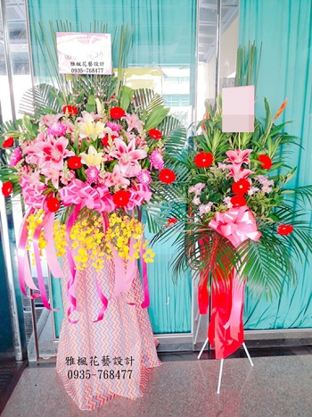 喜慶鮮花羅馬花柱_適用校慶_廟會_結婚_開幕_落成_喜慶宴會任何場合都適合，彰化花店