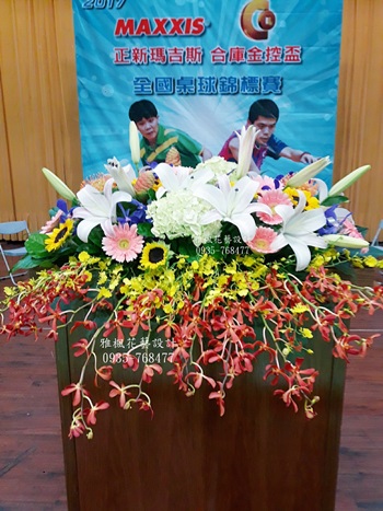 董監事會開會桌花_員林雅楓花店提供預約服務0920-768477會員大會開會桌花