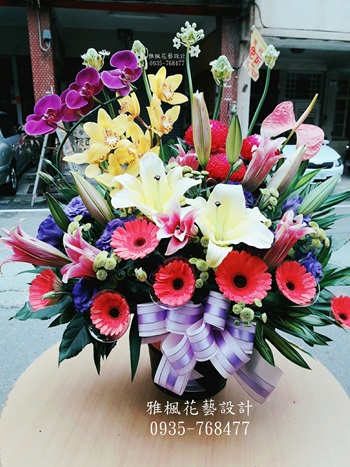 彰化開幕盆花祝賀用_新居落成水盆推薦員林雅楓花藝