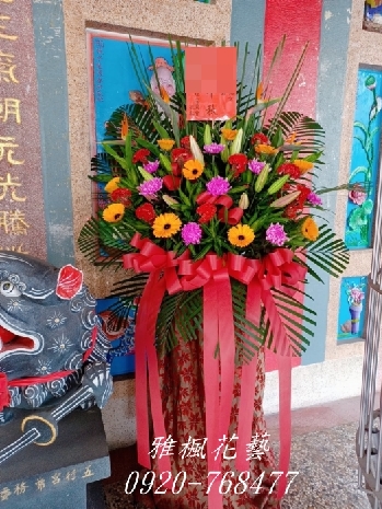 北港花店送花 天上聖母媽祖娘娘廟會聖誕祝壽花柱