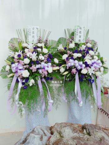 淺色系公祭花籃社頭鄉生命紀念園區外送服務