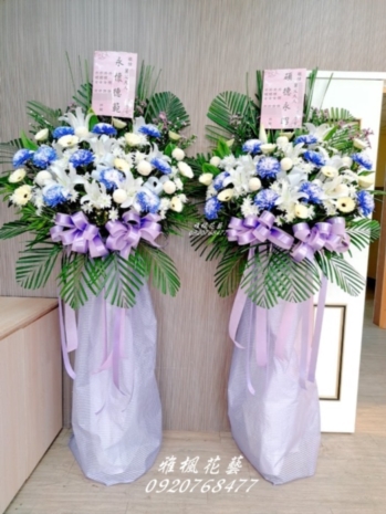 喪禮花籃虎尾花店提供外送服務雲德生命會館