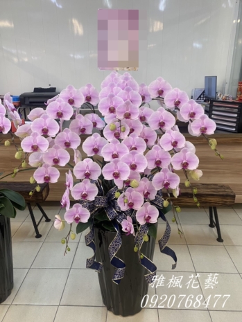 粉色一盆6550元，二盆12100元起，雅楓花店追思蘭花彰化市立殯儀館