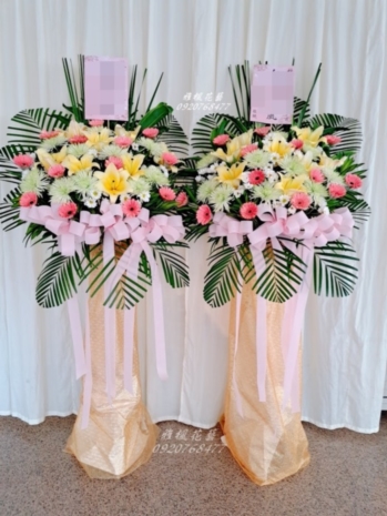 南投縣立南投殯儀館送花柱花籃追思#南投花店048352299雅楓花藝